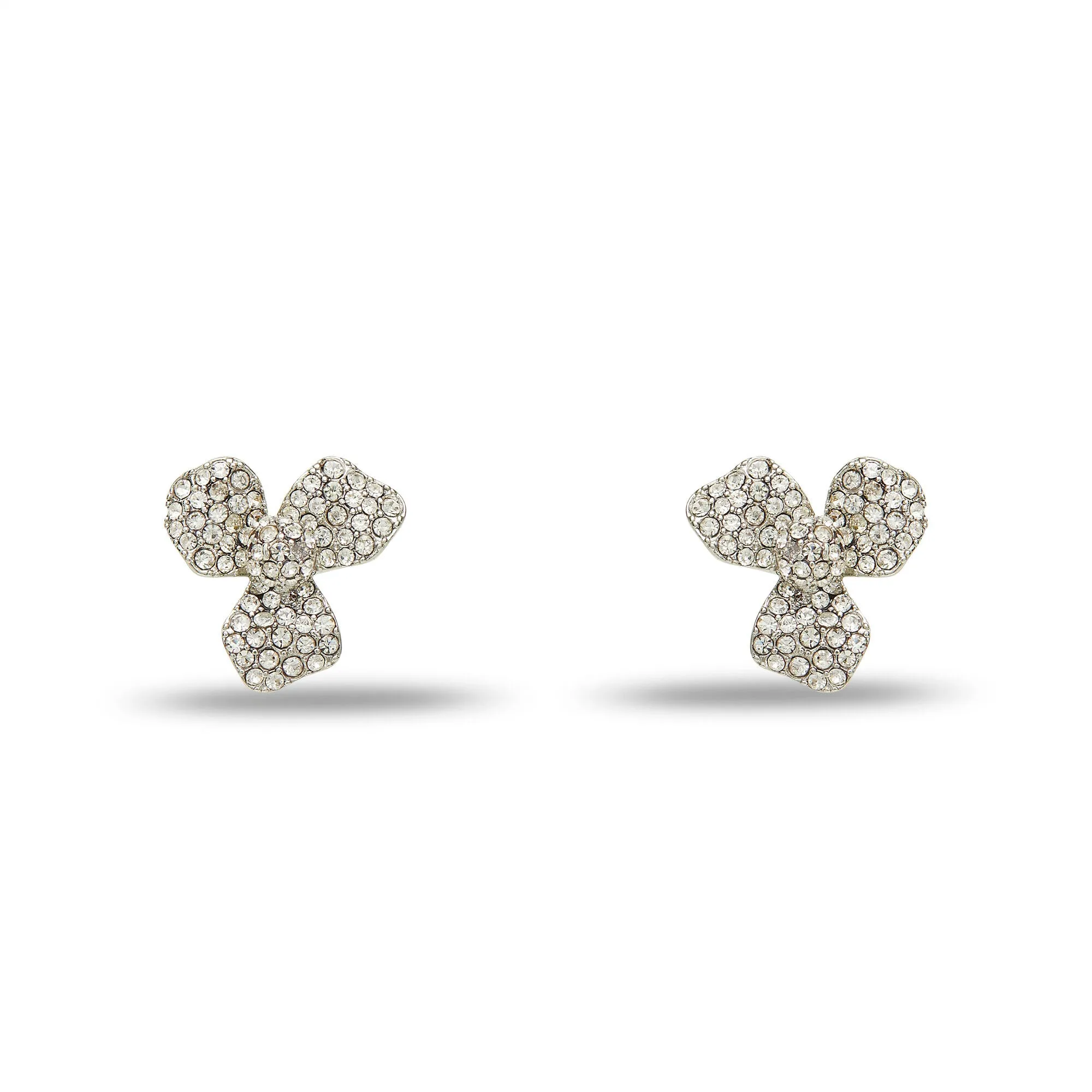 Pave Trillium Stud Earrings