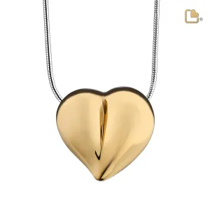 PD1011   LoveHeart Ashes Pendant Pol Gold Vermeil