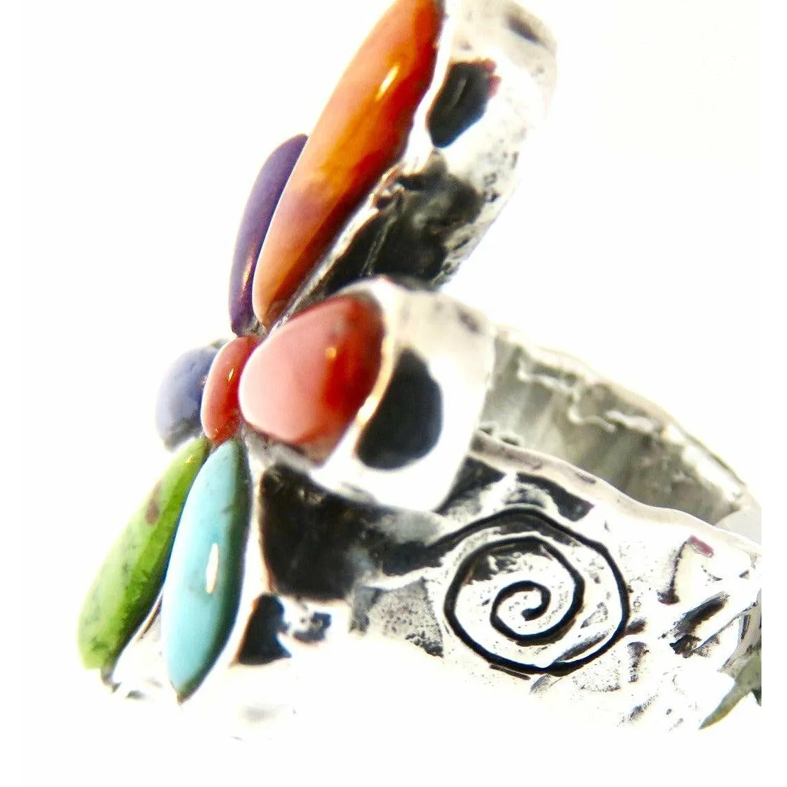 Peyote Bird Designs Multi Large Flower Ring