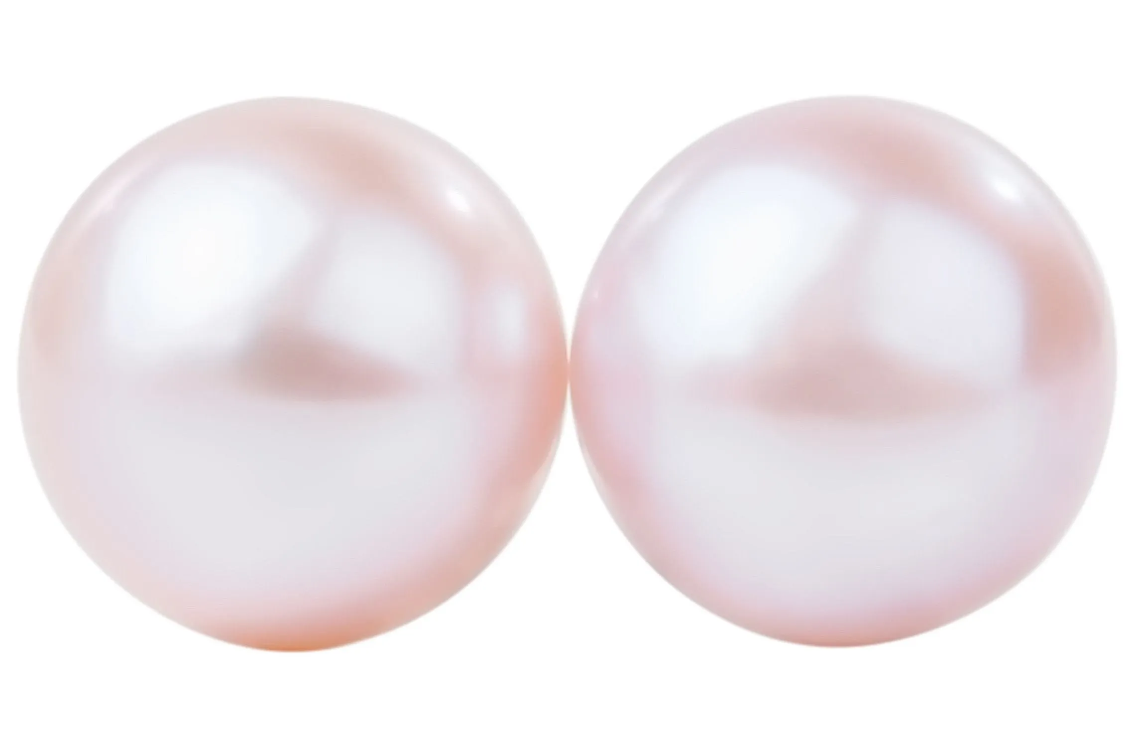 Pink Freshwater Pearl Stud Earrings Sterling Silver 10mm