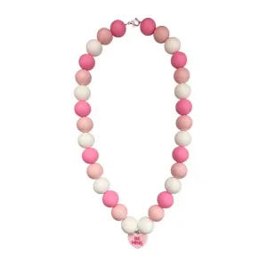 Pink Silicone Beaded Necklace - Be Mine