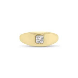 Princess Cut Diamond Dome Ring