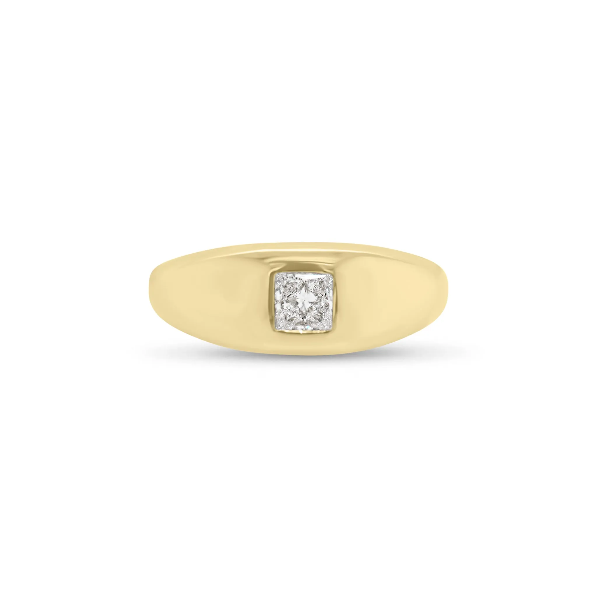 Princess Cut Diamond Dome Ring