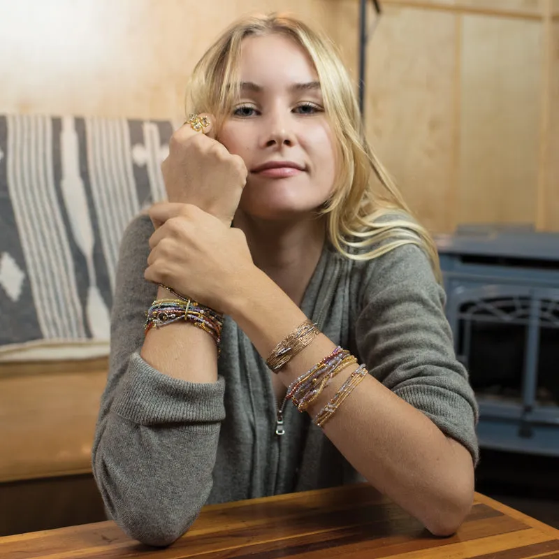 Pyrite's Booty Bracelet with Ring in Lapis