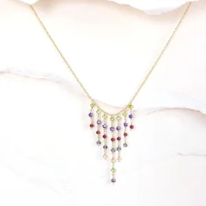 Rainbow Mini Fringe Necklace