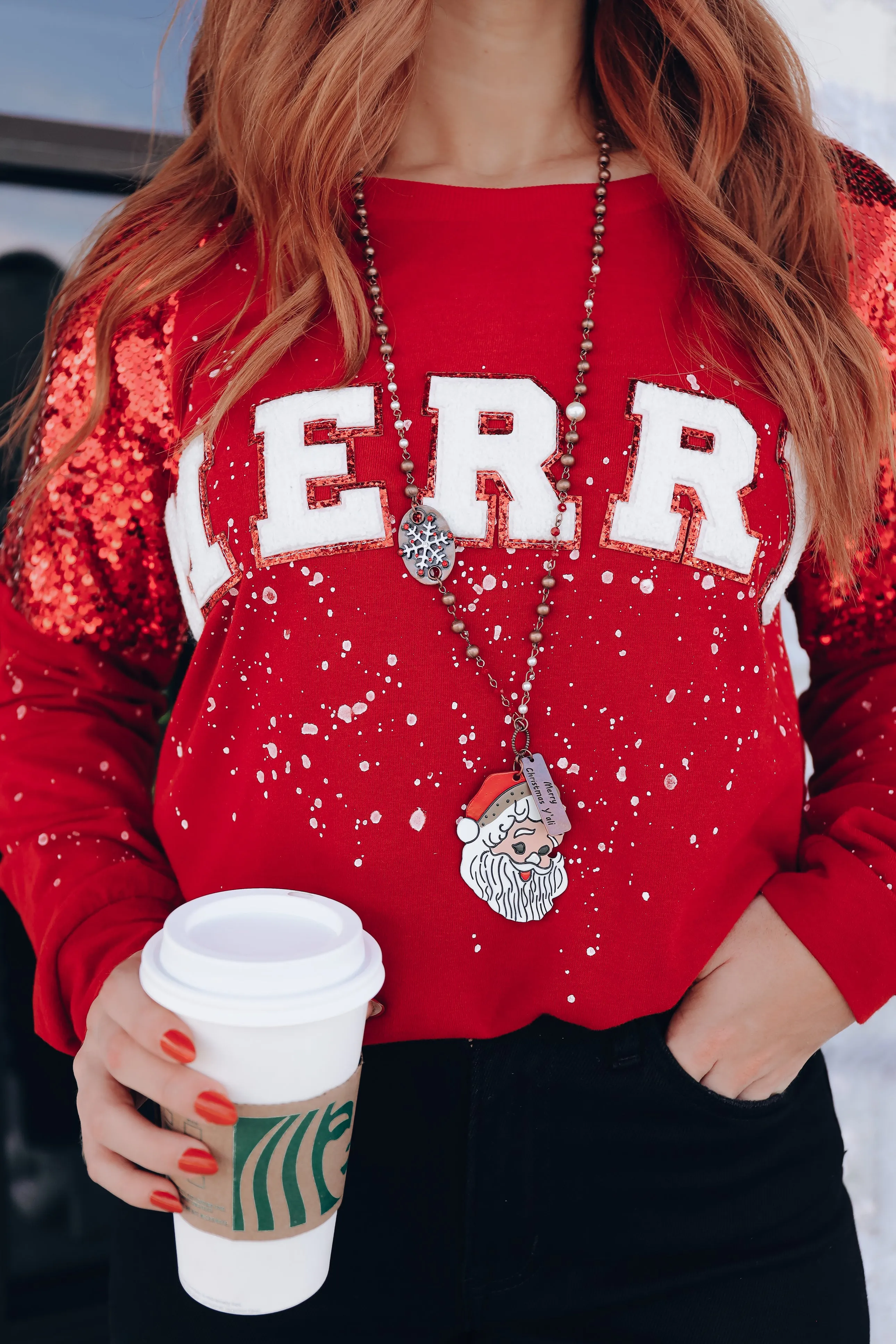 Santa Pendant Necklace