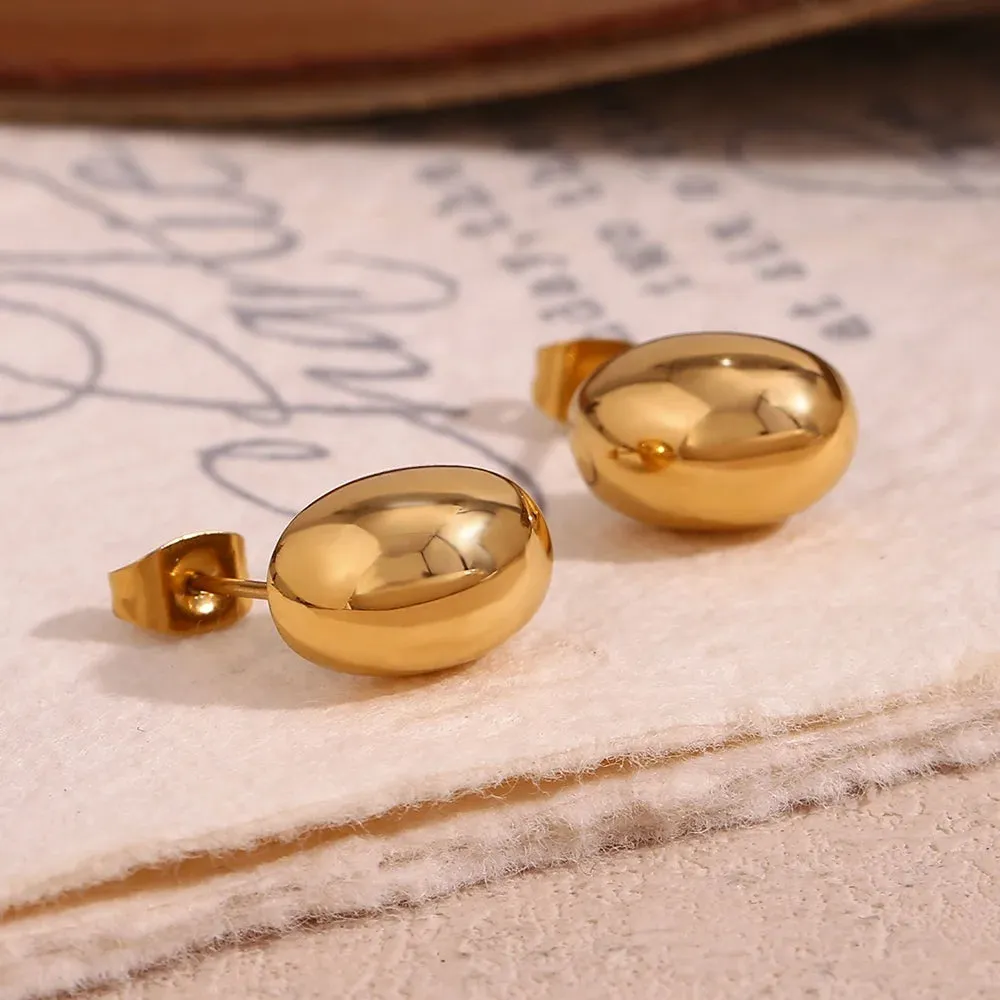 Sarah Minimalist Beaded Stud Earrings