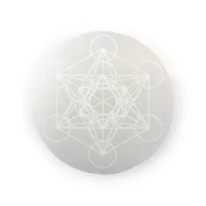 Selenite Coaster Metatron's Cube