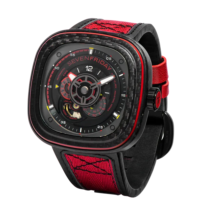 SEVENFRIDAY P3C/04 "Red Carbon" Watch