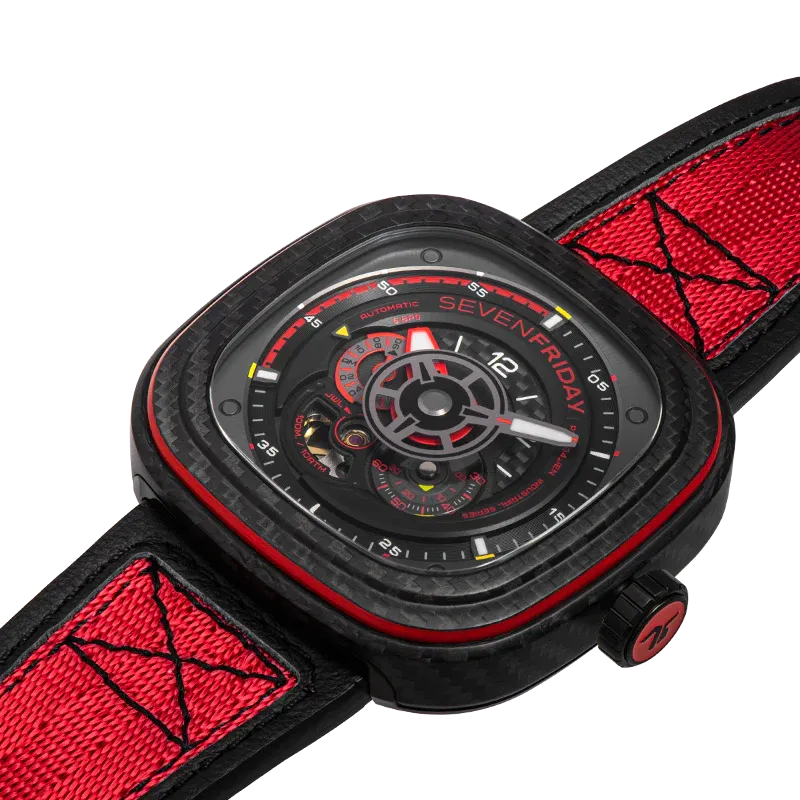 SEVENFRIDAY P3C/04 "Red Carbon" Watch