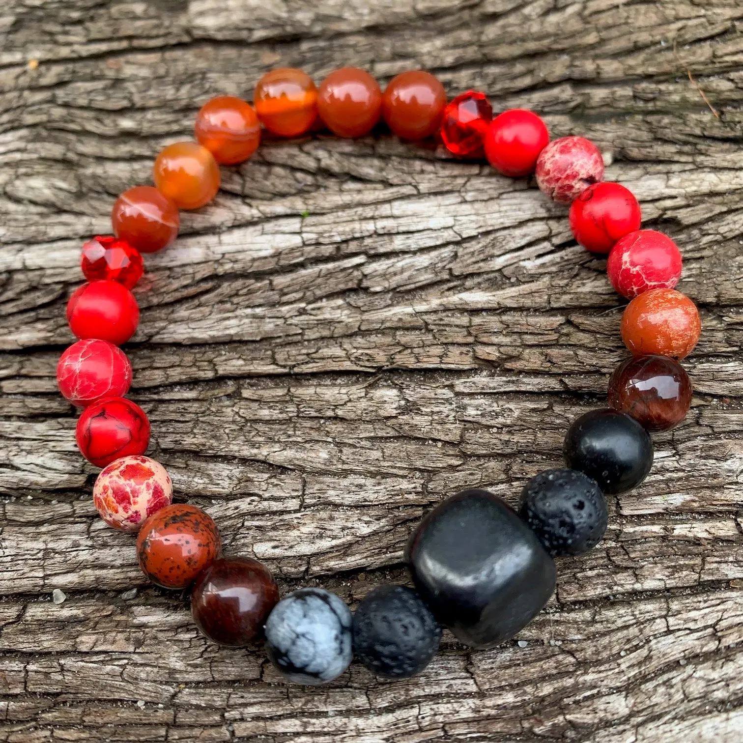 Shungite Amplified ROOT Chakra Bracelet ~ Medium [#24]