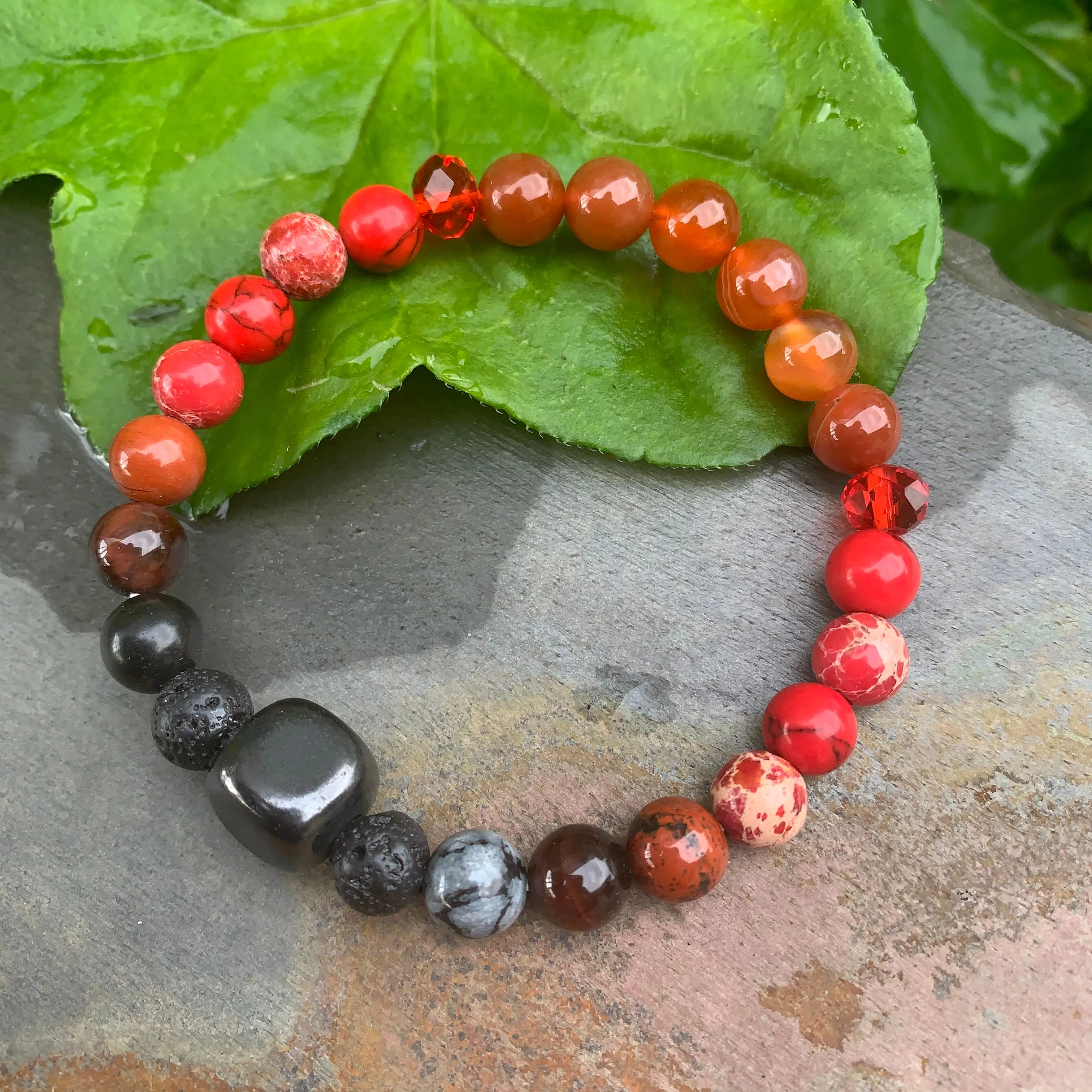 Shungite Amplified ROOT Chakra Bracelet ~ Medium [#24]