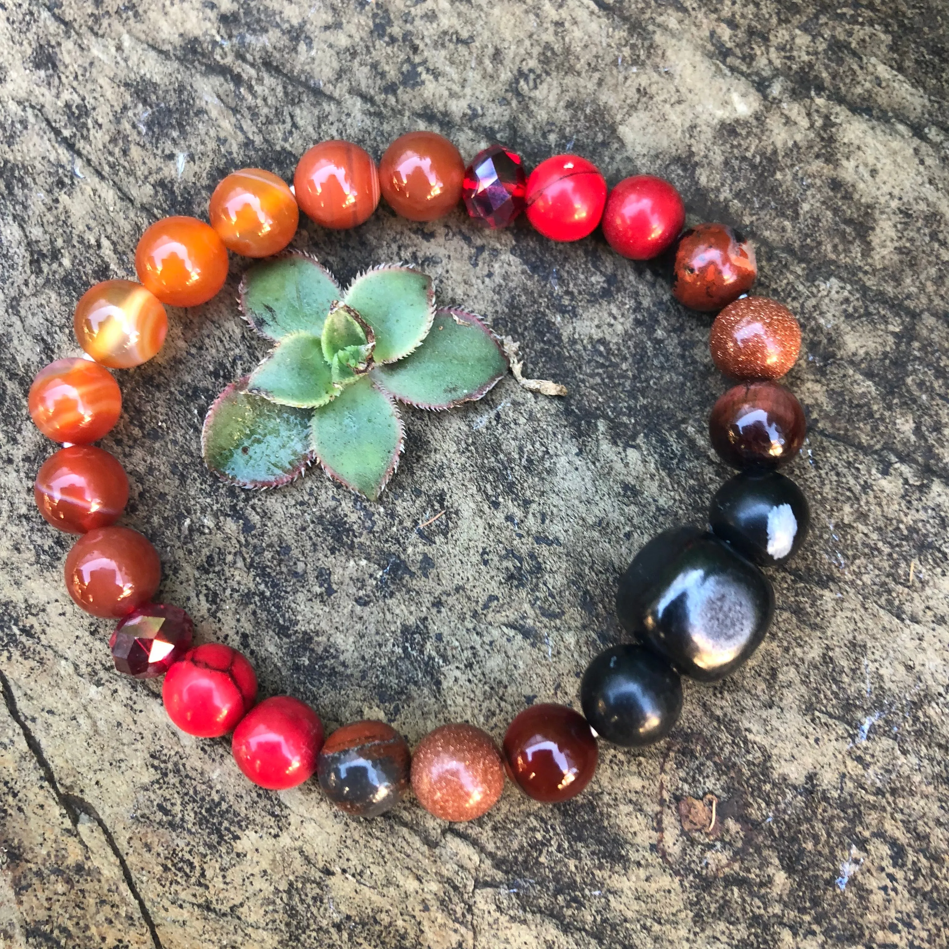 Shungite Amplified ROOT Chakra Bracelet ~ Small [#36]