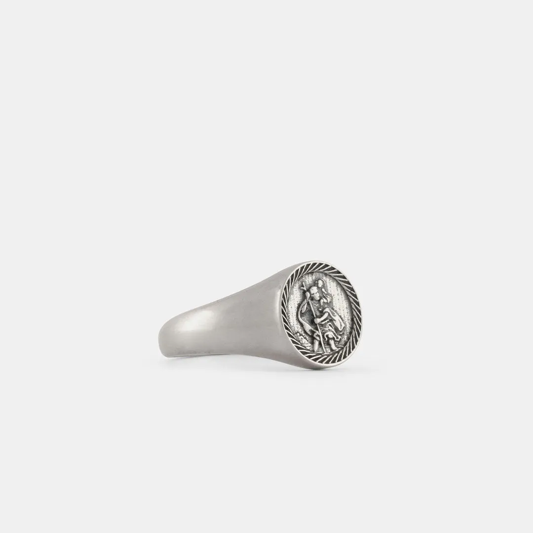 Silver St Christopher Ring