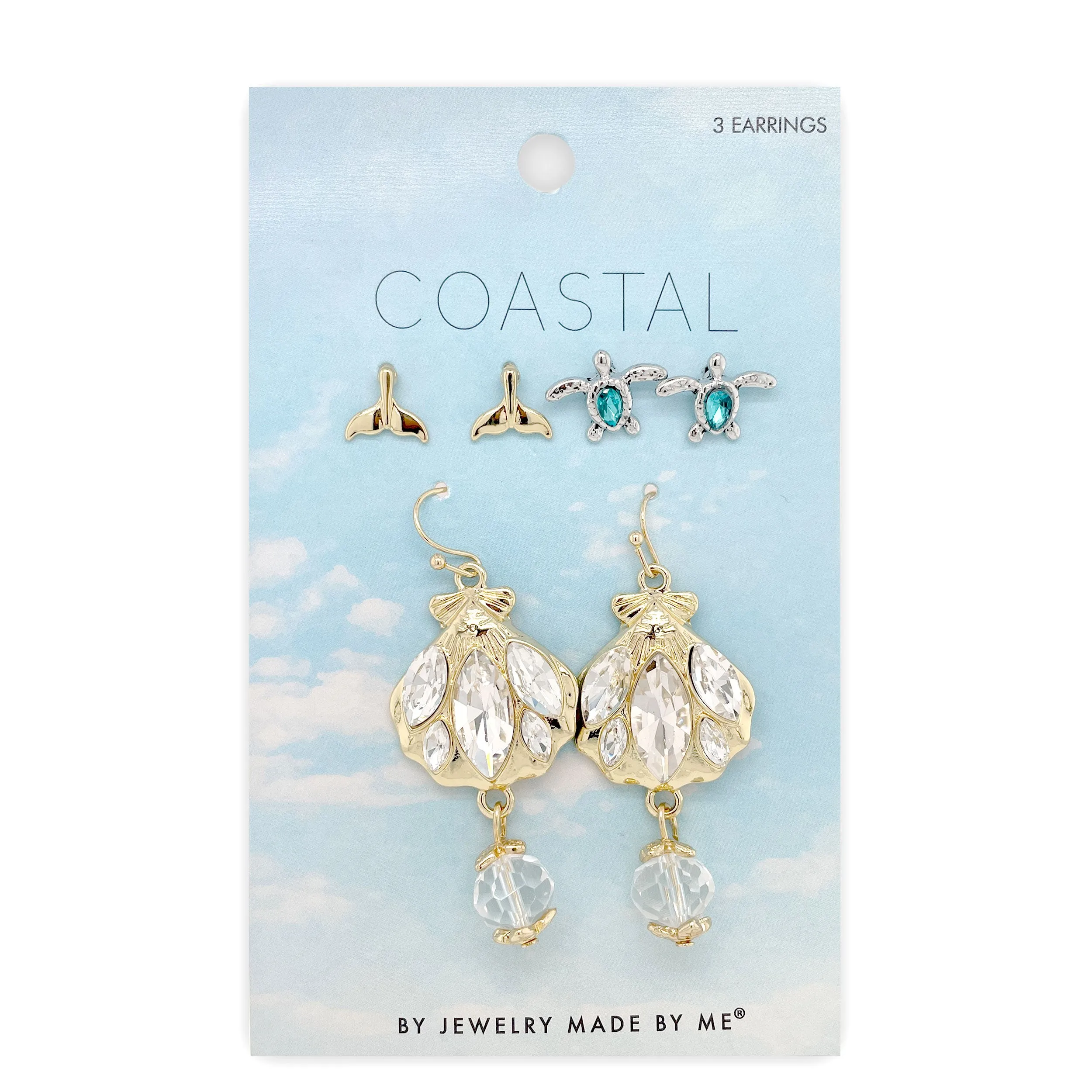 Sparkly Shell Earrings and Studs