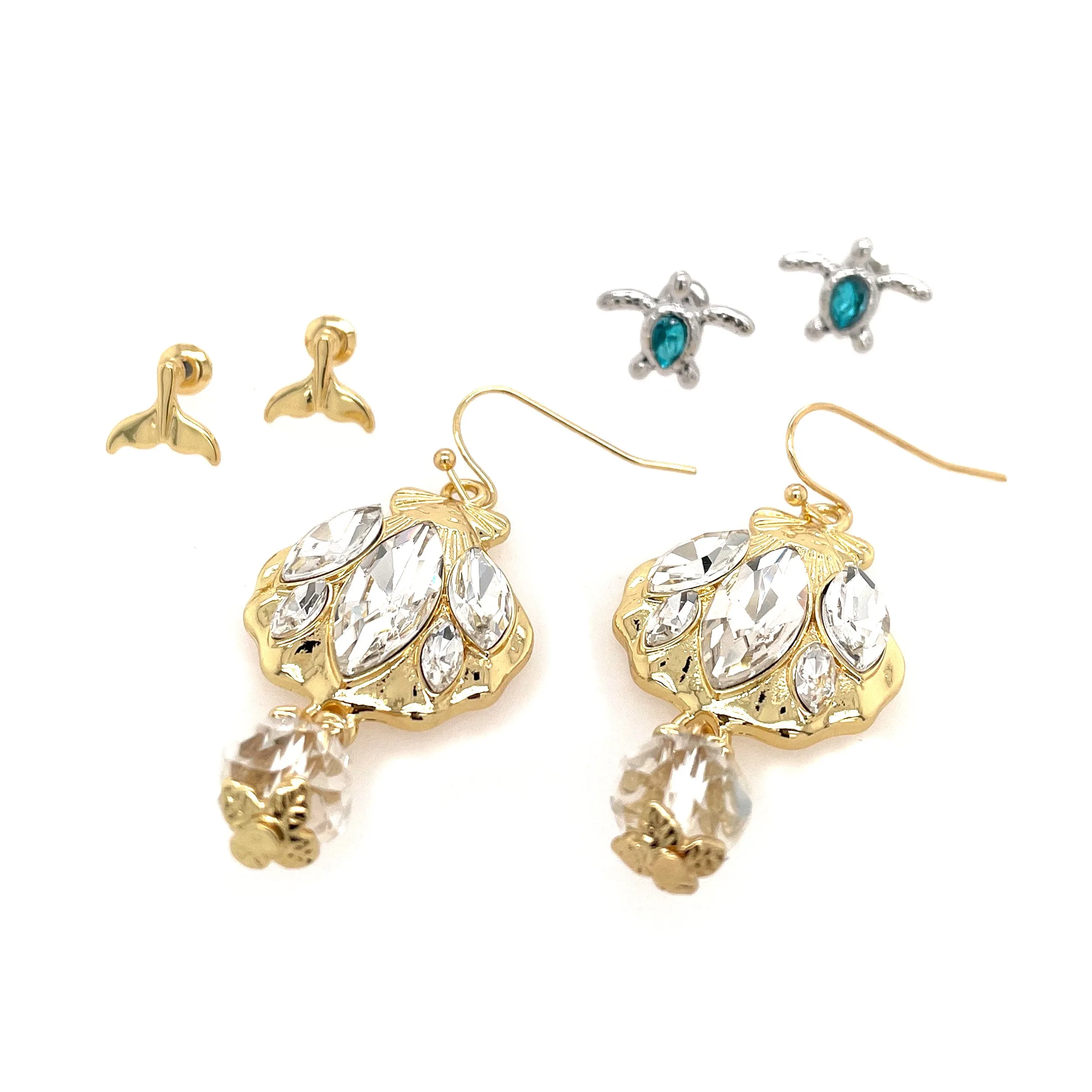 Sparkly Shell Earrings and Studs