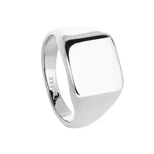 Stainless Steel Square Signet Ring  - Size 12