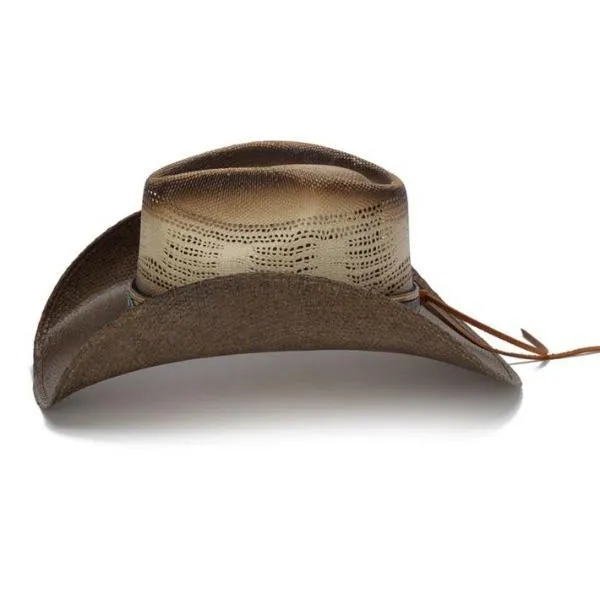 Stampede Western Straw Cowboy Hat - Moapa with Beaded Band