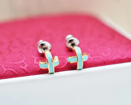 Stylish Cross Stud Earrings for Women Girls