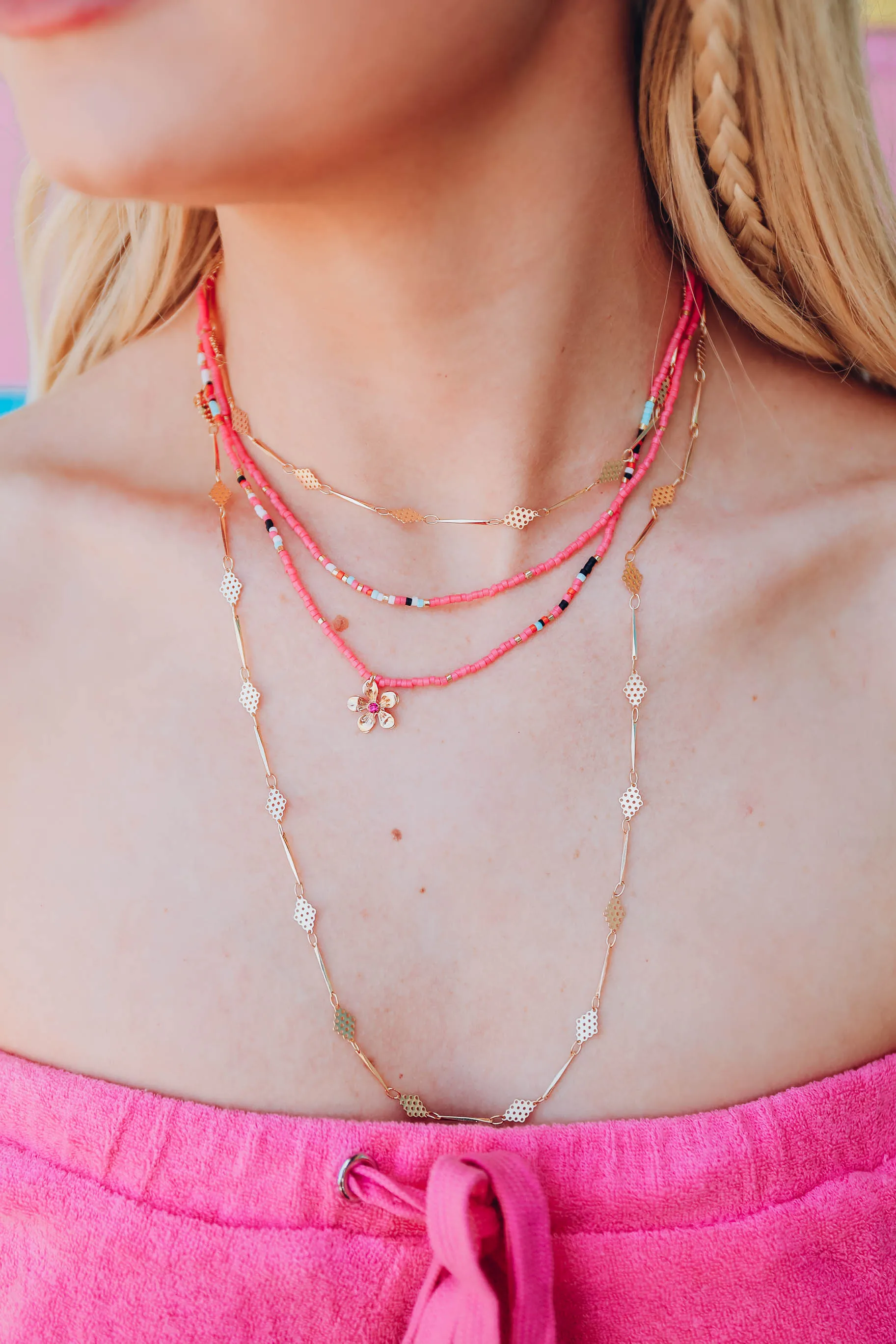 Tansy Necklace - Pink