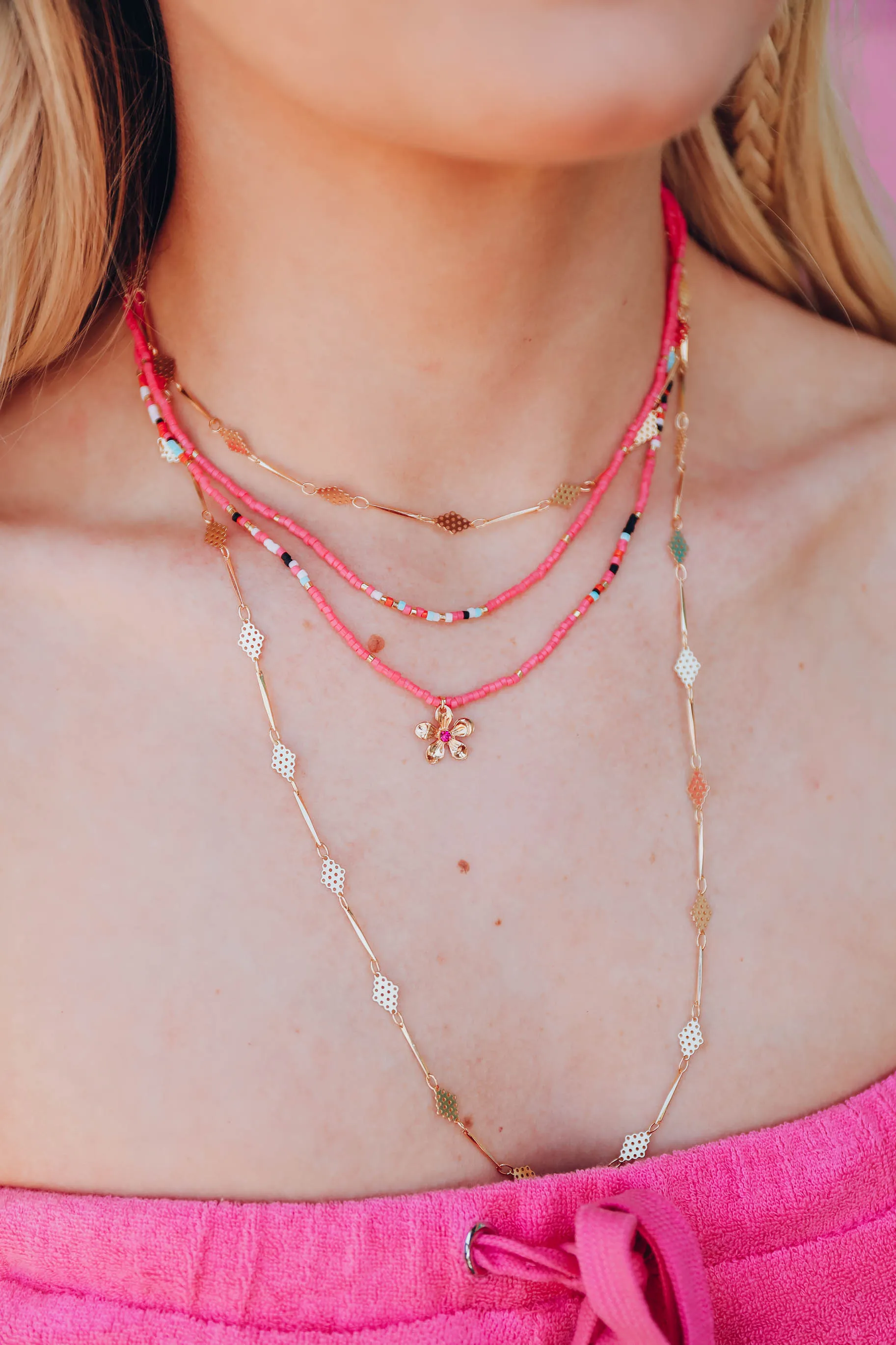 Tansy Necklace - Pink