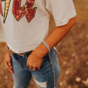 The Beaded Silver Cuff