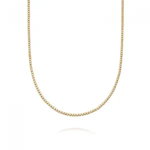 Thin Beaded 18ct Gold Plated Necklace RN02_GP