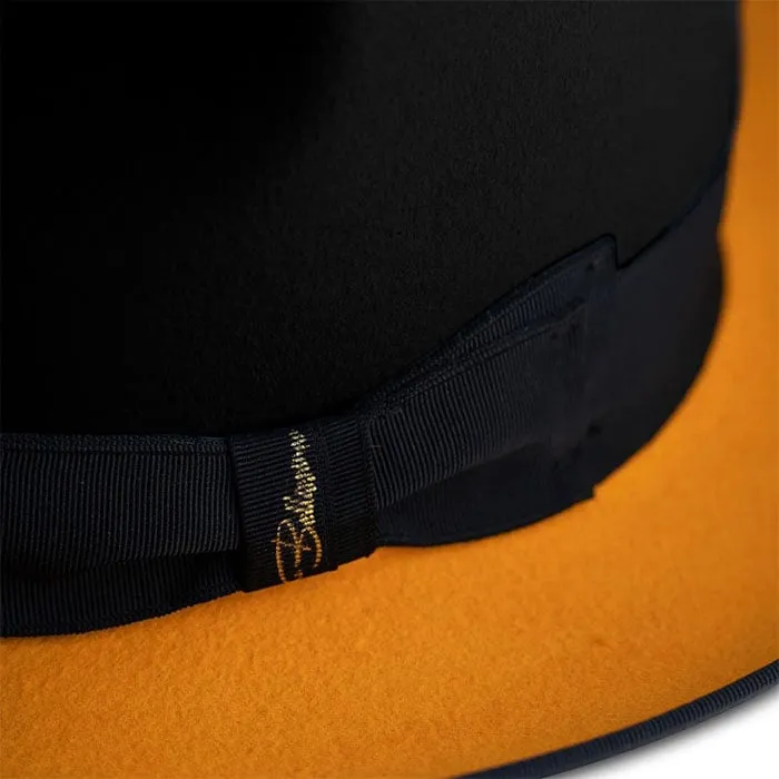 Urban Two Tone Fedora-Black Yellow