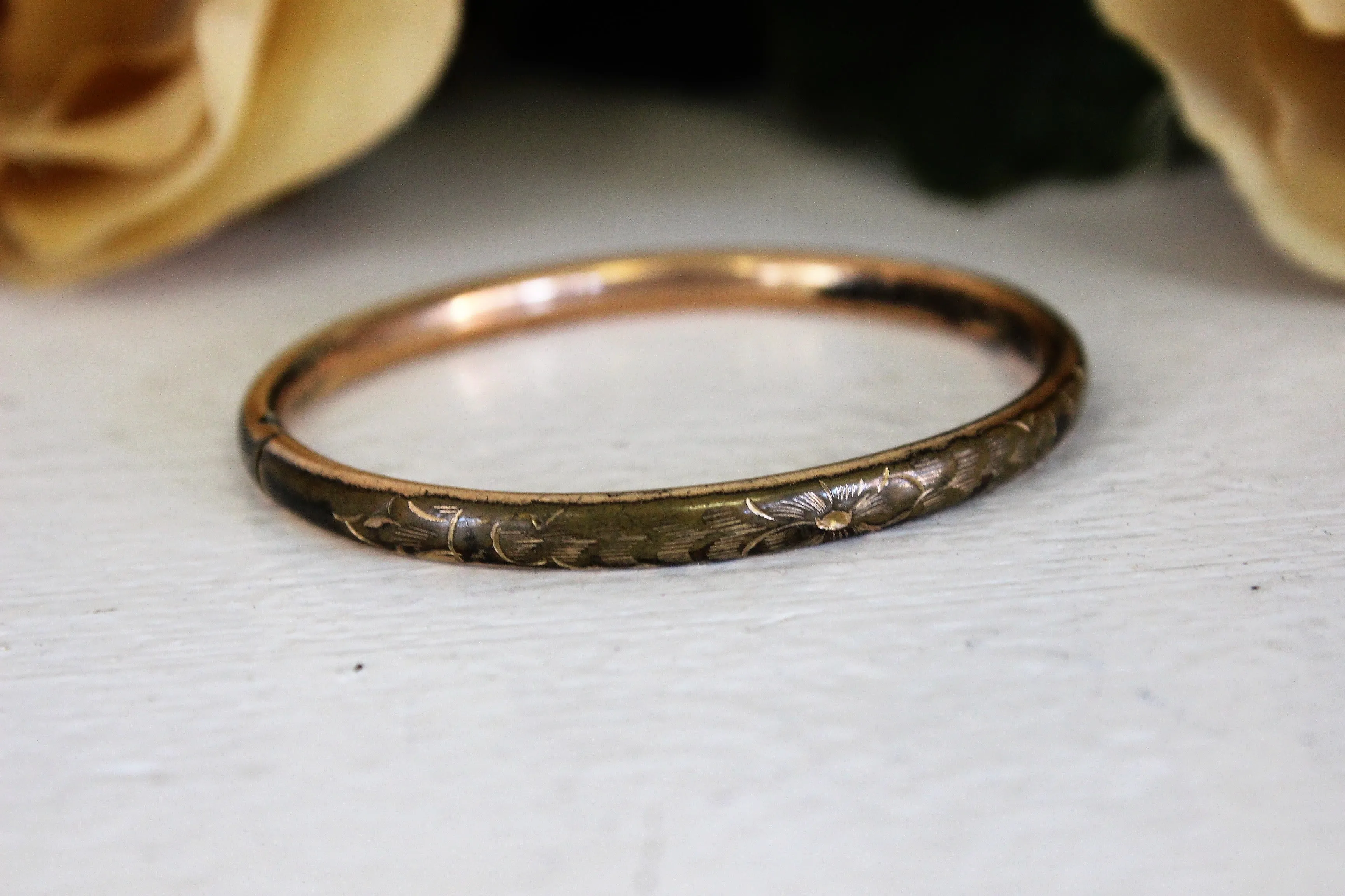 Vintage Baby Bangle Bracelet 14 Karat Gold Filled