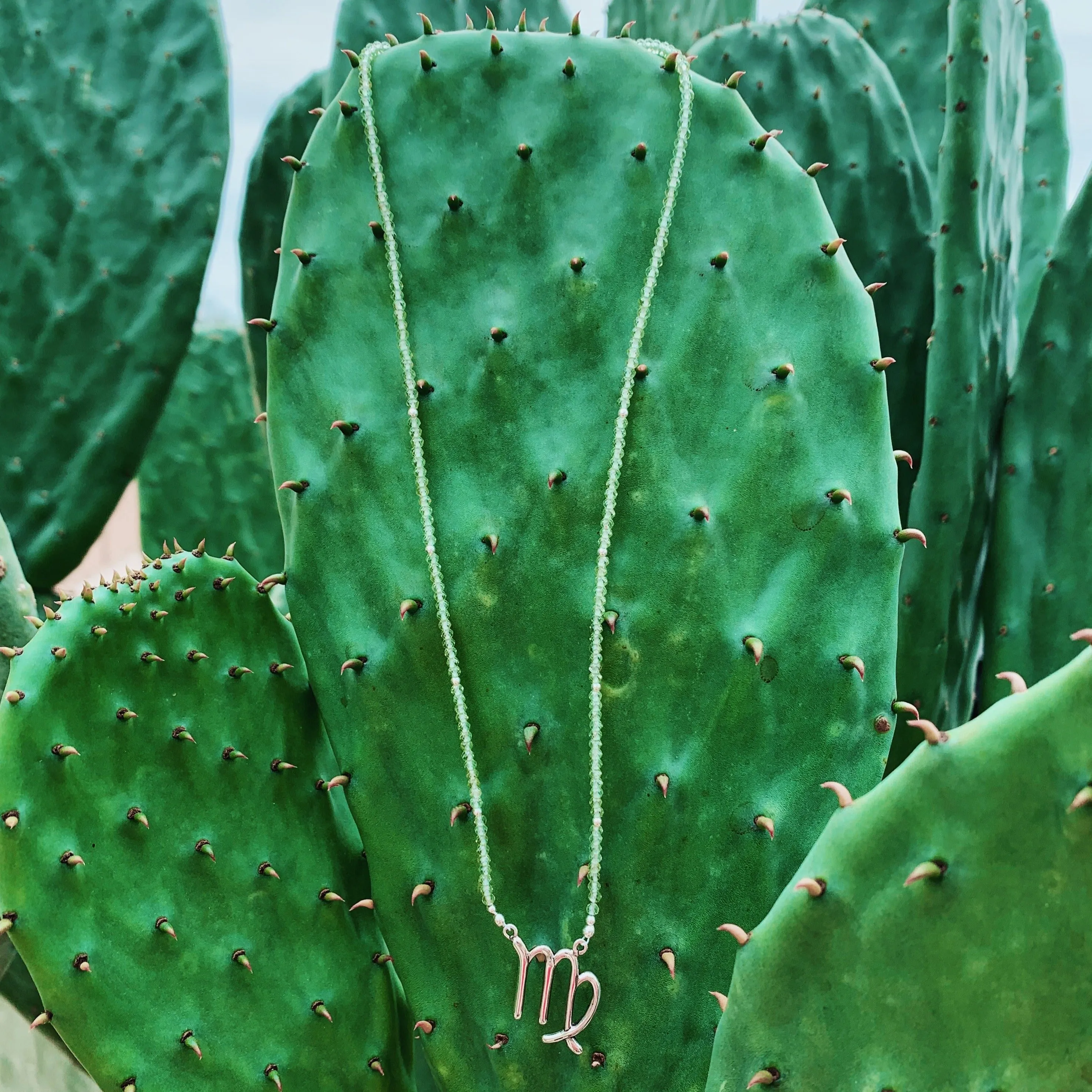 Virgo's Peaceful Peridot Zodiac Signature Necklace