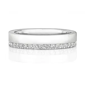 Wedding Band 9ct White Gold Diamond Wedding Offset 4.2mm Ring RD736W