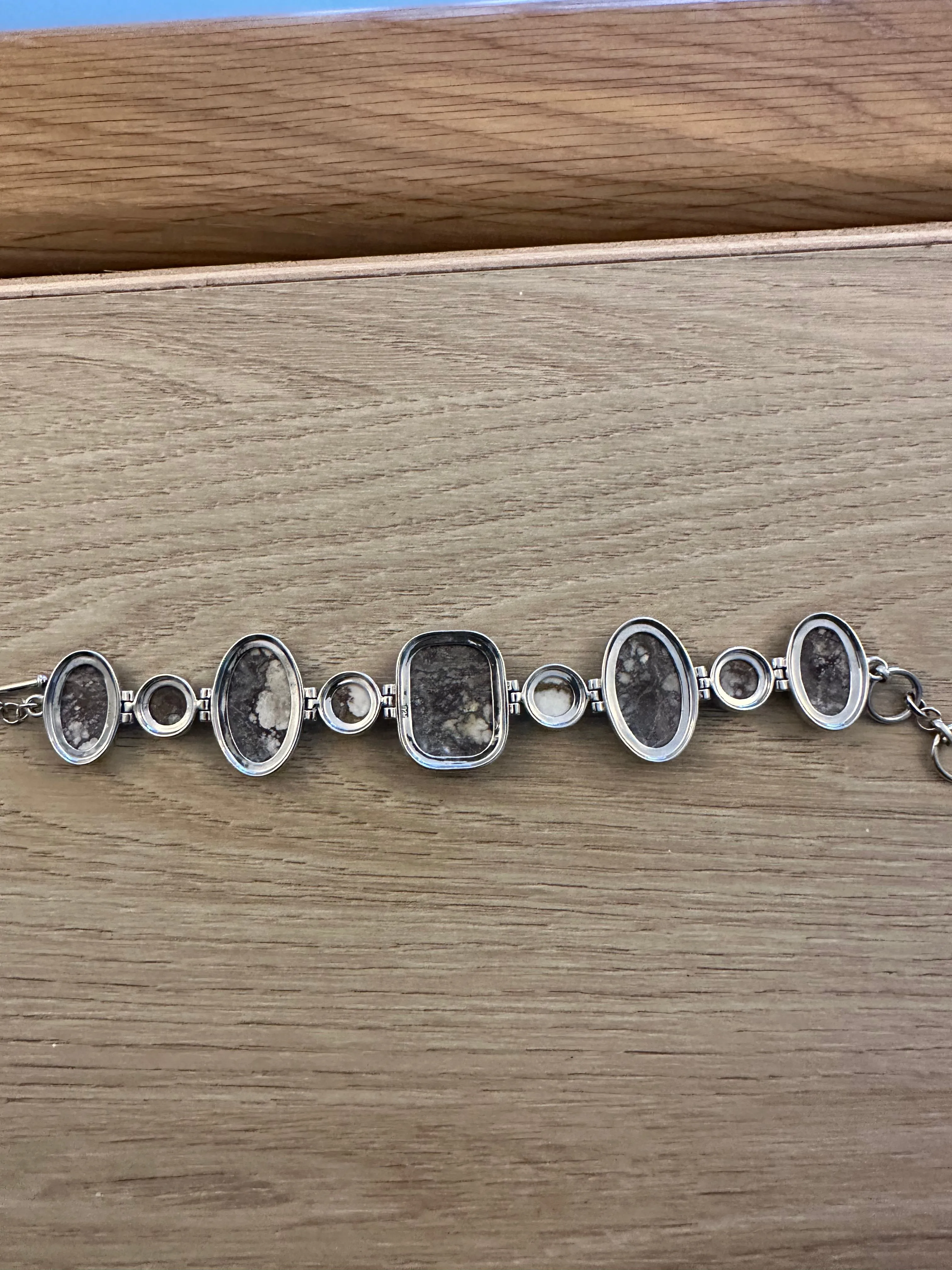 White Buffalo Silver Bracelet